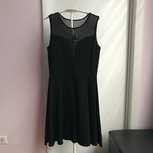 Bebe Black Dress with Mesh Panel